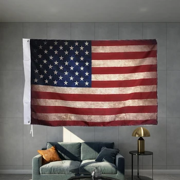 USA Ameerika Ühendriigid Antiik-kas vana Lipu Retro Banner Graafika Custom Trükitud Lipu Polüester Võlli Kate Messing Kaitserõngad Disain