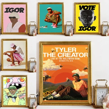 Tyler Looja Räppar Plakat Dekoratiivsed Pildid elutuba Decor Seina Art Kodu-ja Teenetemärgi Lõuend Maalid, Plakatid