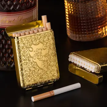 Metallist portsigar Ees Tasku kandekott Ainulaadne Kingitus Meeste 16pcs 84mm Sigaretid Sigaret Omanik Sigareti Karp