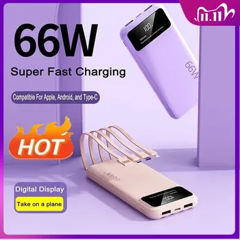 66W Power Bank 30000mAh Super Kiire Laadimise jaoks Huawei P50 Samsungi Kaasaskantav Väline Aku Laadija iPhone Xiaomi Powerbank