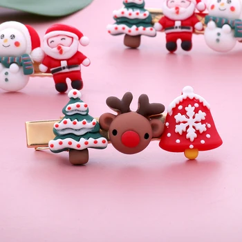 Jõulud Klambri Külge Cute Cartoon Juuksed Klamber-Santa Snowman Xmas Tree Fashion Loominguline Peakatet Tüdruk, Juuksed Tarvikud Pool Decor