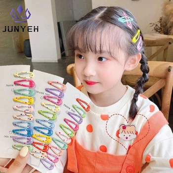 10tk Värviline Metall Juuksenõelad Tüdrukute Korea Candy Värvi Juuksed Klippe Vee Tilk BB Barrettes Hairclip Headdress Hearwear