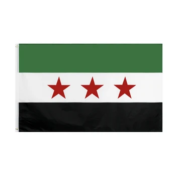 90x150 CM kolm tärni Vana Süüria Lipu Kaunistamiseks