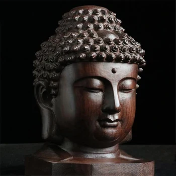 Creative Uus Buddha Kuju Puust Sakyamuni Tathagata Figuriin India Buddha Pea Kuju Käsitöö Dekoratiivne Ornament