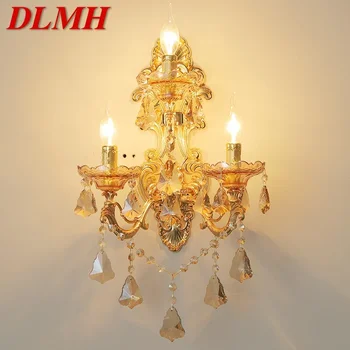 DLMH Luksuslik Crystal Wall Lamp Euroopa Stiilis Küünal Lamp elutuba Restoran Magamistuba Villa Hotel Engineering