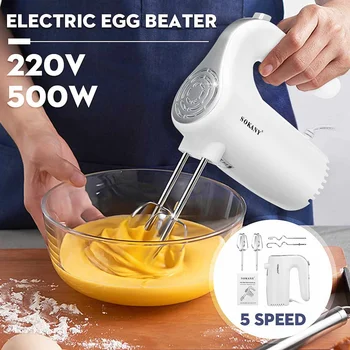 800/500W Elektrilised Käte Segisti Klopi Muna Peksja Kook Küpsetamine Kodus Pihuarvutite Väike Automaatne Mini Koor Toidu Vispel Segajad Köök