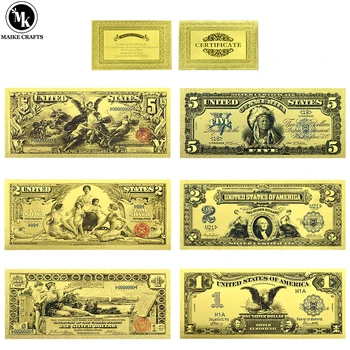 Ameerika Gold Foil Pangatähtede 1 2 5 Dollari Kodu Kaunistamiseks Plastikust MEILE Laekuva Raha Puhkus Kingitused