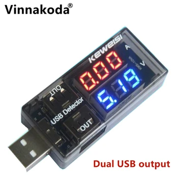 Punane+Sinine Dual USB-Praegune Pinge Laadimise Detektor Tester Aku Voltmeeter Ammeter Laadija Arst