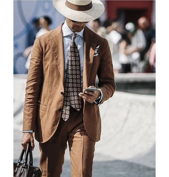 Voodipesu Meeste Ülikonnad Smart Põhjuslik Regular Fit 2 Tükki Mees Elegantne Bleiser Komplekti Mantel Riided Split Püksid Hiljemalt Disaini Sobib Meestele