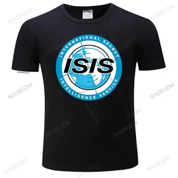 Mood brändi t-särk mens meeskonna kaela tees Uus Rahvusvaheline Secret Intelligence Service T-Särk Must Särk Meeste Suvine top kingitus