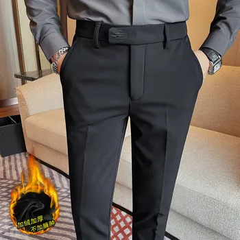 Kleit Püksid Meestele, Kvaliteetne Sügis-Talve Paks Soe Meeste Ametliku Püksid korea Luksus Rõivaste Slim Fit Ülikond Püksid 38-28