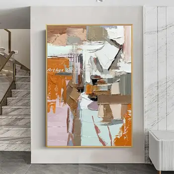 Arthyx,Handpainted Paks Tekstuur Abstraktset Õlimaali Lõuendil,Kaasaegne Seina Art Suured Pildid Elutuba,Kodu Kaunistamine
