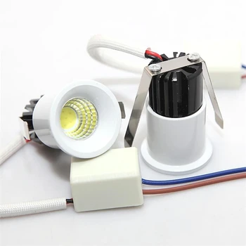 3W Mini LED Allvalgusti Juhitava AC110V/220V DC12V LED Tõmbamisega LED Kapp Hele led Lakke Lamp Mini Light CE, ROHS, 10tk/palju