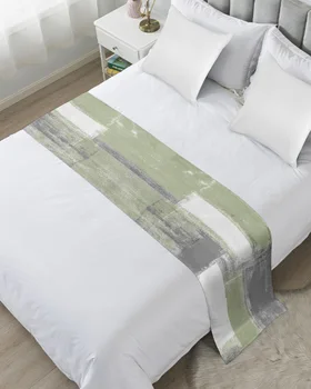 Salvei Roheline Õlimaal Tekstuuri, Värvi Voodi Runner Luxury Hotel Bed Saba Sall Dekoratiivne Riie Kodus Voodi Lipu Tabelis Koha
