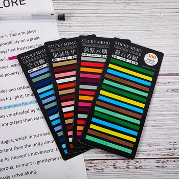 300 Lehed Rainbow Värvi Indeks Memo Pad Märkmete Raamatus Kleebis Notepad Järjehoidja Koolitarbed Kawaii Kirjatarvete Kingitused 2023