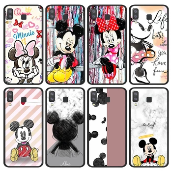 Disney Kunsti Minnie Mickey Telefon Case For Samsung Galaxy A9 A9S A8 A7 A6 A5 A3 2018 2017 2016 Pluss Silikoonist Pehme Must Kate Funda