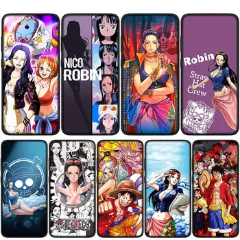 Luffy One Piece Nico Robin Kate puhul OPPO A94 A95 A93 A92 A72 A52 A96 A12 A15 A16 A17 A55 A56 A53 A54 A76 A32 Telefoni Korpus