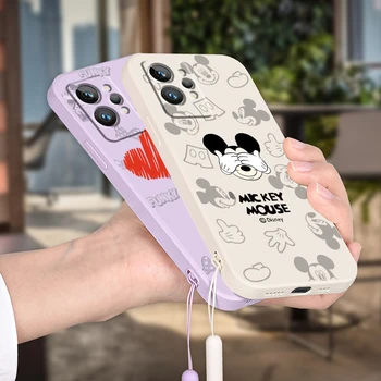 Telefoni Puhul OPPO Realme Q3S Q5i 50A 50i C21Y C11 GT Neo3 Neo2 9 9i 8 8i 7 Pro Plus Miki Minni Disney Anime Vedelik Köis