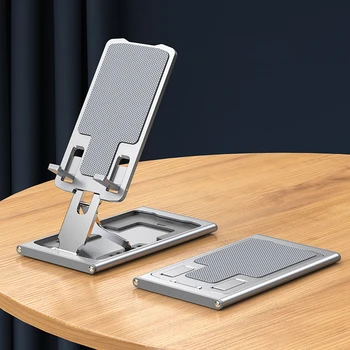 Desktop Mobiiltelefoni Stand Omanik Tablett Jalg Reguleeritav Alumiiniumist Metallist Mount iPhone Samsung iPad Mini Õhuke Kaasaskantav