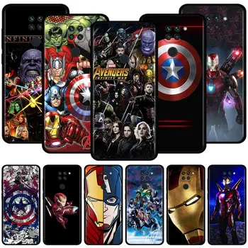 Marvel Avengers Iron Man Kapten Jaoks Xiaomi Redmi Lisa 10 9 8 Pro Max 9S 9T 8T 7 Puhul Redmi K40 Pro Plus 9A 9C 9T Kest