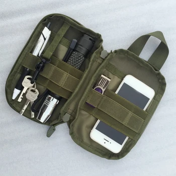1000D Nailon Taktikaline Sõjalise EDC Molle Kott Väike Talje Pack Jahindus Kott Tasku Iphone 6 7 Samsungi Väljas Spordi Kotid