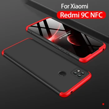 GKK 360 täis Puhul Xiaomi Redmi 9 9A 9C NFC Juhul Armor Anti-knock Kaitse Raske Matt Plastikust Kate Redmi 9 9A 9C NFC