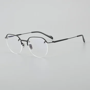 2023 Retro half frame prillid raamiga meeste Vintage Disainer titaan optilised prillid Lühinägevus lugemise naiste isikupärastatud prillid