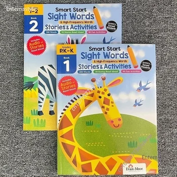 2 Raamatut Evan Moor Smart Start Silmist Sõnad Inglise Valgustatuse Õpik Töövihik Kasutada Varajase Hariduse Täielik Värvi Vanus 3-7