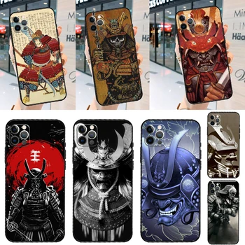 Jaapani Samurai Case For iPhone 14 13 12 11 15 Pro Max X-XR, XS Max SE 2020 2022 7 8 14 Pluss Pehme tagakaas
