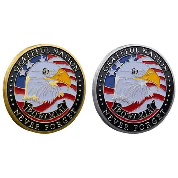 Kotkas Pea Mündi Medallion mälestusmünte USA Lipu Trükitud Mündi Medallion Embleemi-Kotka Pea Dekoratiivsed Mündi Lastele