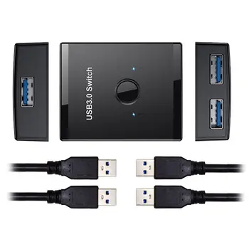 Cablecc KVM-USB 3.0 Kahesuunaline Lüliti Lüliti 2, 1 Tk Jagamise või 1. - 2. Rummu Klaviatuur, Hiir, Skanner, Printer