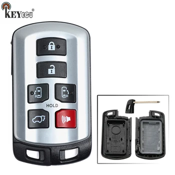 KEYECU Toyota Sienna 2011-2020 Asendamine Smart Remote Auto Key Shell Juhul Fob 6 Nuppu Lihvimata Tera FCC ID: HYQ14ADR