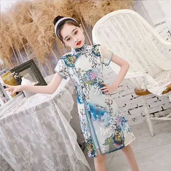 Suvel Kleidid Hiina Cheongsams Tüdrukute Traditsiooniline Hiina Kleit Lastele Tang Sobivad Beebi Kostüümid
