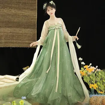 Hanfu Kleit Naiste Iidse Hiina Song Dynasty Hanfu Set Naine Cosplay Kostüüm Pool Suve Hanfu Kleit 3tk Komplekti Naistele