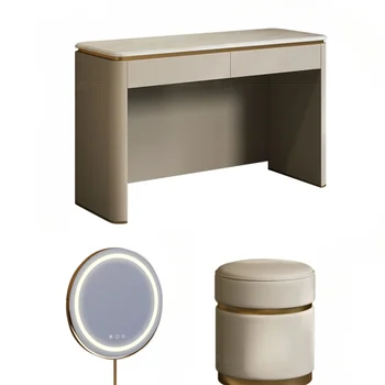 Kerge luksuslik meik tabel, magamistuba, minimalistlik suurus, high-end marmor kohandamine, moodne ja kaasaegne kujundus