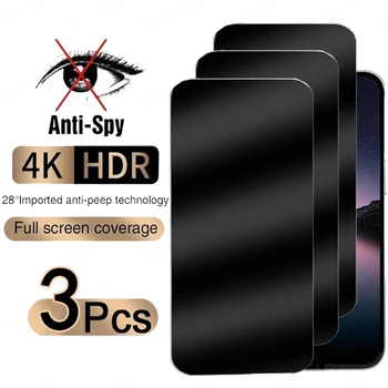 3tk Anti-Spy Screen Protector For iPhone 13 15 12 11 14 Pro Max Privacy Glass iPhone 15 14 Pluss XS Max XR Täielik Kate Klaasist