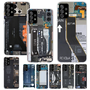 Emaplaadi Circuit Naljakas Muster Prindi Soft Case for Samsung A50 A51 A21S A70 A71 Telefoni Kest A31 A41 A10 A20E A30 A40 A6 A7 A8