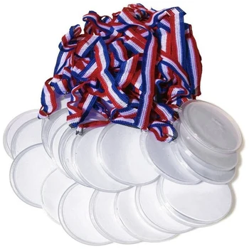 24tk Värvikas DIY Medal Plastikust Medal kujundada Oma Auhinna Medalid,DIY Medal Lastele, Ettevõtete, Sport, Festivalid