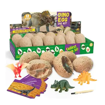 Dinosaur Munad Lapsed 12TK Dino Muna Kaevetööde Komplekt TÜVIRAKKUDE Mänguasjad 3-12-aastased Lapsed, Haridus Kaevama Komplekt Koos 12 Munad Lihtne