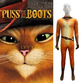 Anime Cosplay Puss in Boots Cosplay Jumpsuits Surma Hundi Kostüüm Bodysuit Halloween Pool Rolli Mängida Kangelane Komplekt Täiskasvanud Laps