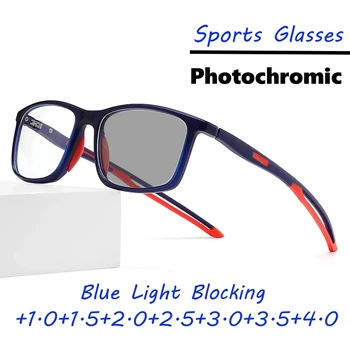 Uus TR90 Raam Photochromic Lugemise Prillid Sinine Valgus Blokeerimine Presbüoopia Prillid Meestele, Naistele, Sport Päikeseprillid +1.0 +4.0
