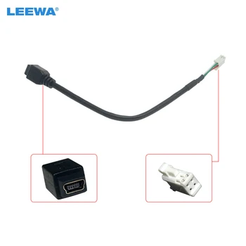 LEEWA Car Audio Sisend Meedia Andmed Traat Mini USB 4Pin Kaabel Adapter Nissan Ford USB AUX Kaabli #CA6669