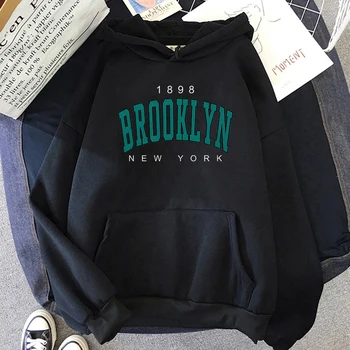 Brooklyn 1898 New York Esteetiline Topp MEHED Harajuku Vabaaja Sweatwear Paar Dressipluus Moe Mõttes Disain Neli Aastaaega Top