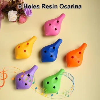 6 Aukude Vaik Ocarina Alto C Kaasaskantav Ocarina Lihtne Stiil, muusikariista-Ocarina Muusika Vahend Tarvikud Algaja