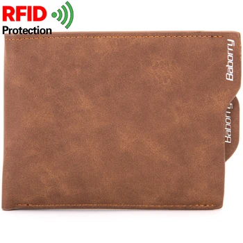 RFID Varguse eest Kaitsta Mündi Kott Lukuga Meeste Rahakotid ja-Taskud 100% PU Nahast Rahakotid Meestele RFID Blokeerimine Mini Rahakott