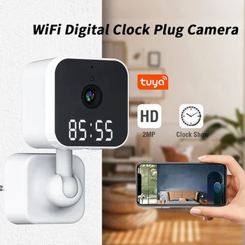 Tuya, Wifi, Kaamera, Digitaalne Kell, Sise-Home Security Night Vision Video Valve Traadita Algatusel Kaamera