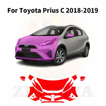 ZHUAIYA 7.5 paks Eelnevalt Lõigatud, Värvi Auto auto Kaitse Kile Selge Rinnahoidja PPF Decal Komplekt Toyota Prius C 2018-2019