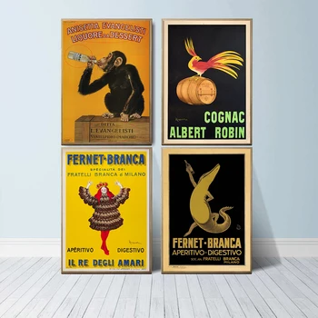 Vintage Reklaami Õlu Prindi Toit&Piimandus Plakat Prantsuse Alkoholi Seina Art Lõuend Maali Pilt, Köök Baar Klubi Teenetemärgi