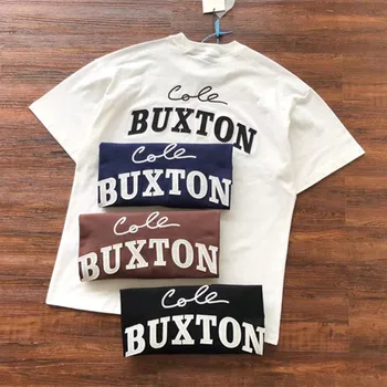 Uus Patch Tikitud Cole Buxton Fashion T-Särk Meestele, 1:1, Kuninglik Sinine Pruun Must Valge CB Naiste Tee Silt