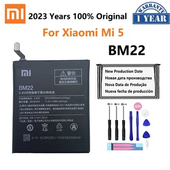 Xiao Mi Originaal Aku BM22 Täis 3000mAh jaoks Xiaomi Mi 5 Mi5 M5 Kõrge Kvaliteediga Telefoni Asendamise Patareid + Tasuta Tööriistad